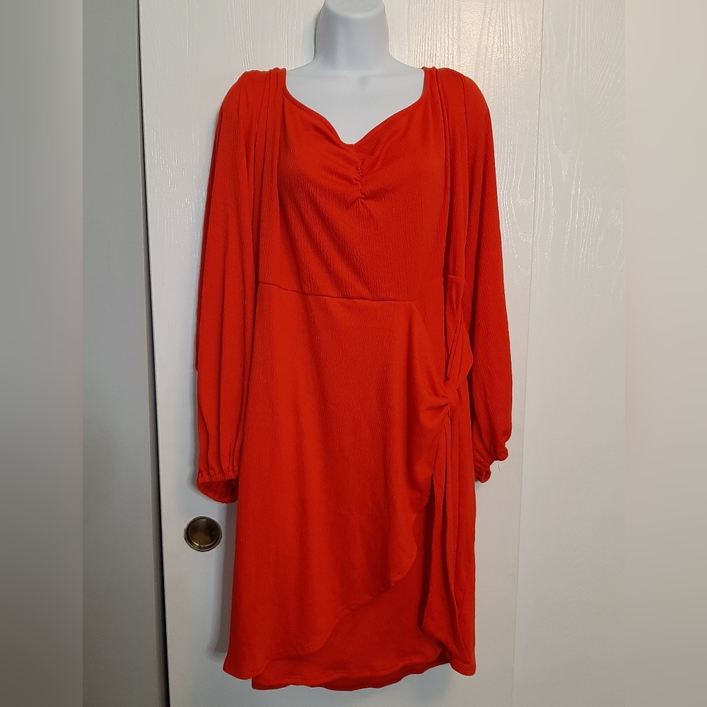 Ava & Viv, Faux Wrap Dress, Sz 2X